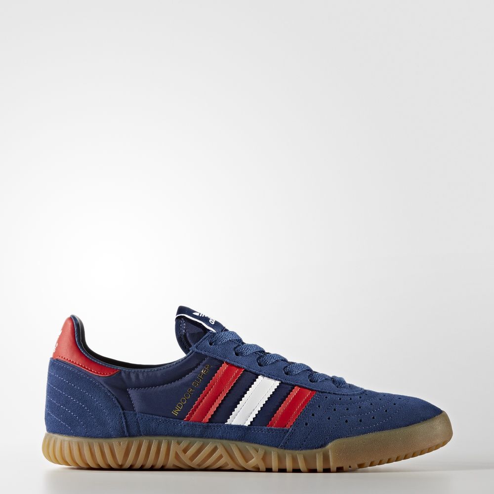 Adidas Indoor Super - Originals ανδρικα - Μπλε/Ασπρα/Κοκκινα,Μέγεθος: EU 36 – 54 2/3 (102PRKBZ)